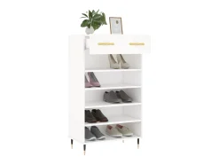 Zapatero madera de ingeniería blanco 60x35x105 cm ES866482