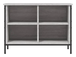Zapatero madera de ingeniería gris Sonoma 69x35x50 cm ES715904