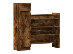 Zapatero madera de ingeniería roble ahumado 100,5x28x100 cm ES181547