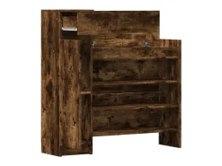 Zapatero madera de ingeniería roble ahumado 100,5x28x100 cm ES181547