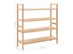 Zapatero Madera maciza de nogal 69 x 26 x 81 cm
