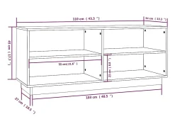 Zapatero Marrón Miel 110x34x45cm Madera Maciza de Pino