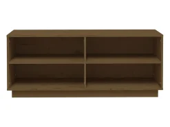 Zapatero Marrón Miel 110x34x45cm Madera Maciza de Pino