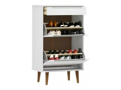 Zapatero MOLDE madera maciza de pino blanco 59,5x35x103 cm ES415863