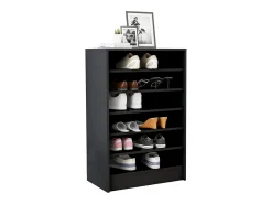 Zapatero negro 60x35x92 cm Madera contrachapada