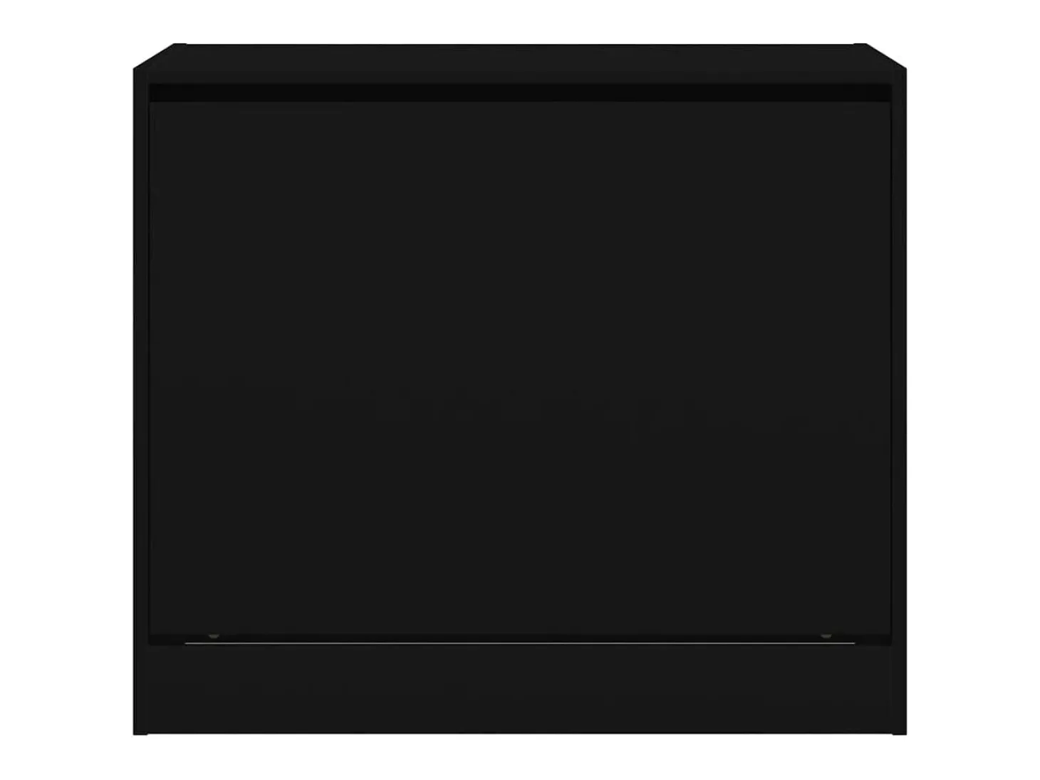 Zapatero negro 80x42x69 cm madera contrachapada