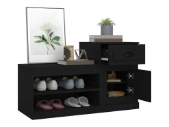 Zapatero negro 100x42x60 cm madera contrachapada