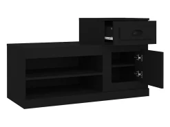 Zapatero negro 100x42x60 cm madera contrachapada