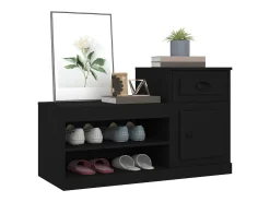 Zapatero negro 100x42x60 cm madera contrachapada