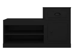 Zapatero negro 100x42x60 cm madera contrachapada