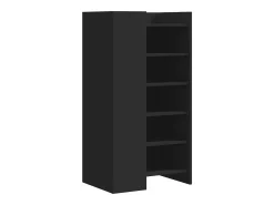 Zapatero negro 52x37,5x100 cm madera contrachapada