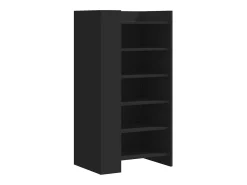 Zapatero negro 52x37,5x100 cm madera contrachapada