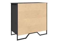 Zapatero negro 80x38x78 cm madera contrachapada