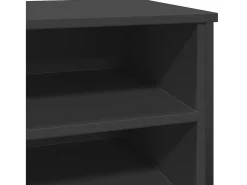 Zapatero negro 80x38x78 cm madera contrachapada