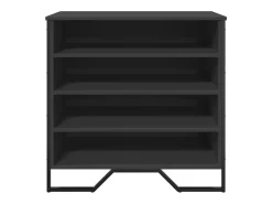 Zapatero negro 80x38x78 cm madera contrachapada