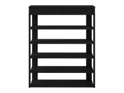 Zapatero negro 80x30x98 cm madera de ingeniería