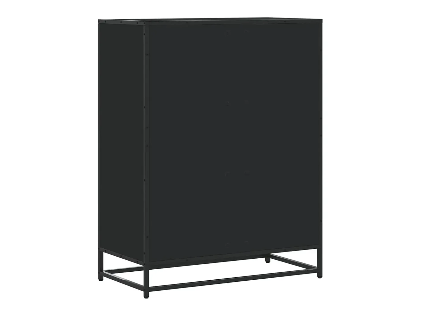 Zapatero negro 75x38x97,5 cm madera contrachapada metal