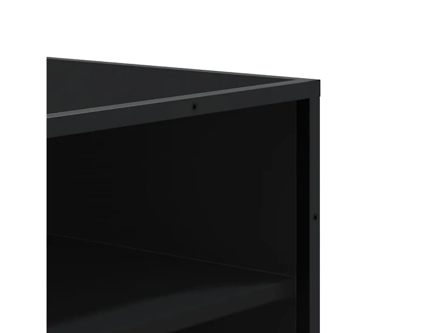 Zapatero negro 75x38x97,5 cm madera contrachapada metal