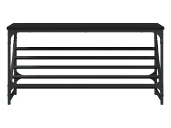 Zapatero negro 90x30x45 cm madera de ingeniería