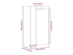Zapatero negro 52x37,5x100 cm madera contrachapada