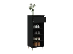 Zapatero negro 40x36x105 cm Madera contrachapada