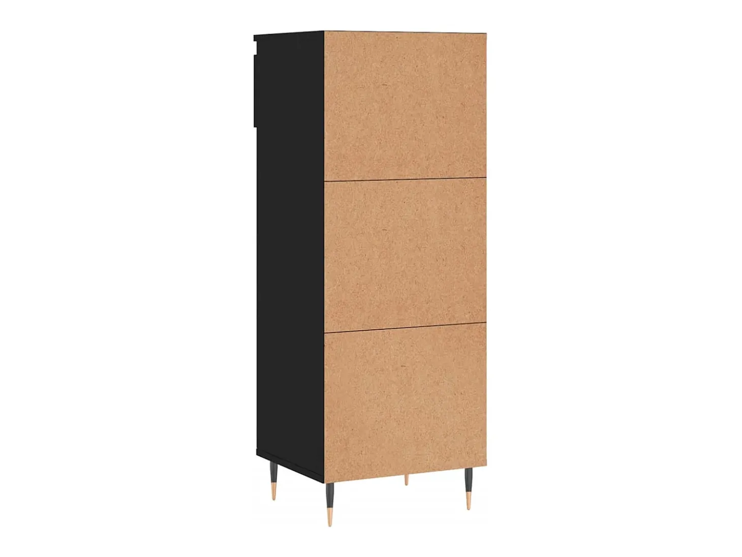 Zapatero negro 40x36x105 cm Madera contrachapada