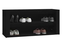 Zapatero negro 100x35x45 cm Madera de ingeniería