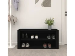 Zapatero negro 100x35x45 cm Madera de ingeniería