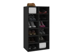 Zapatero negro 54x34x100,5 cm Madera de ingeniería