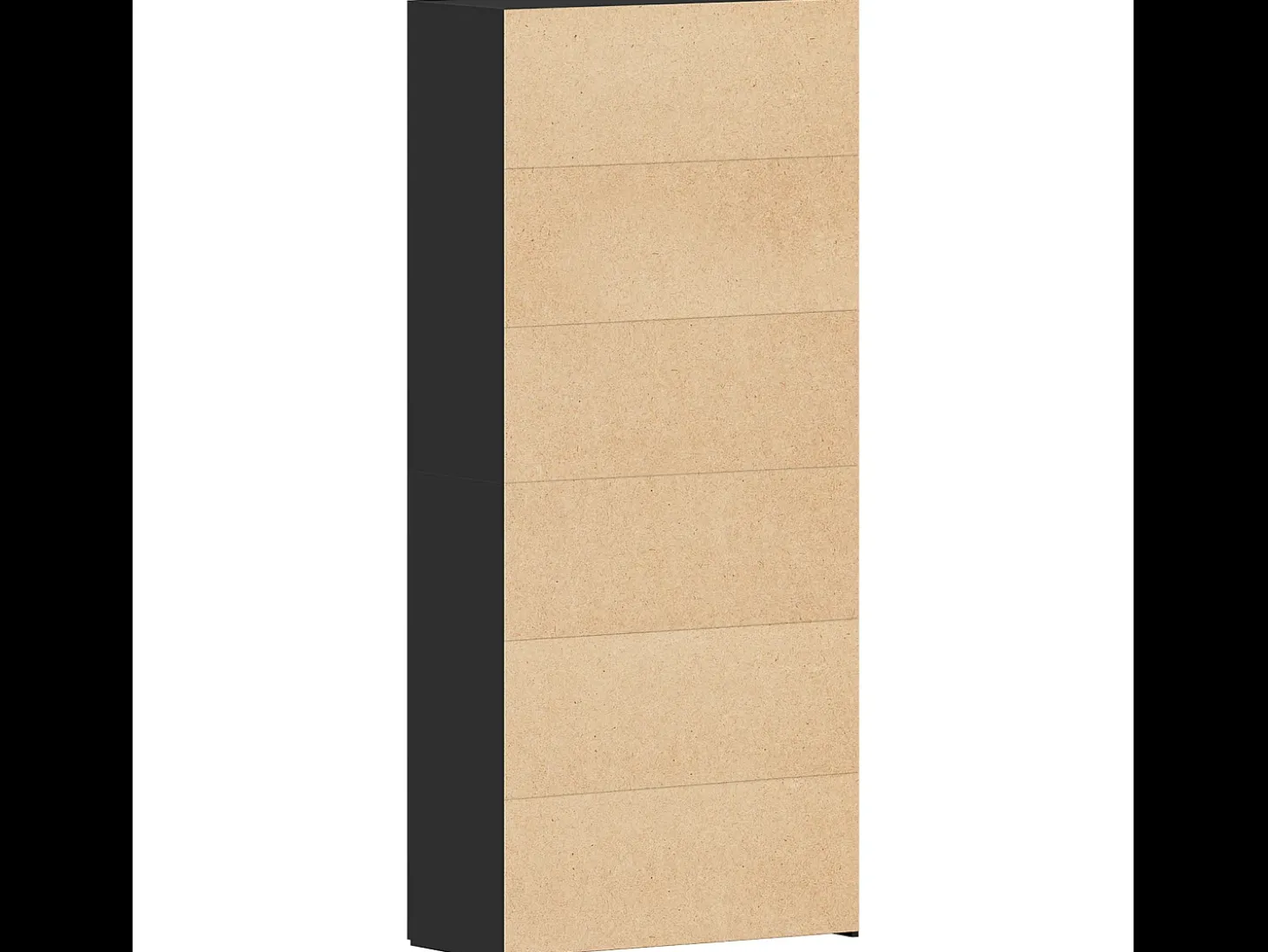 Zapatero negro 80x35,5x180 cm Madera contrachapada