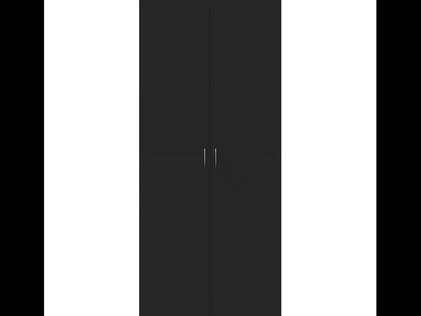 Zapatero negro 80x35,5x180 cm Madera contrachapada