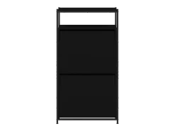 Zapatero negro 60x34x112 cm madera contrachapada