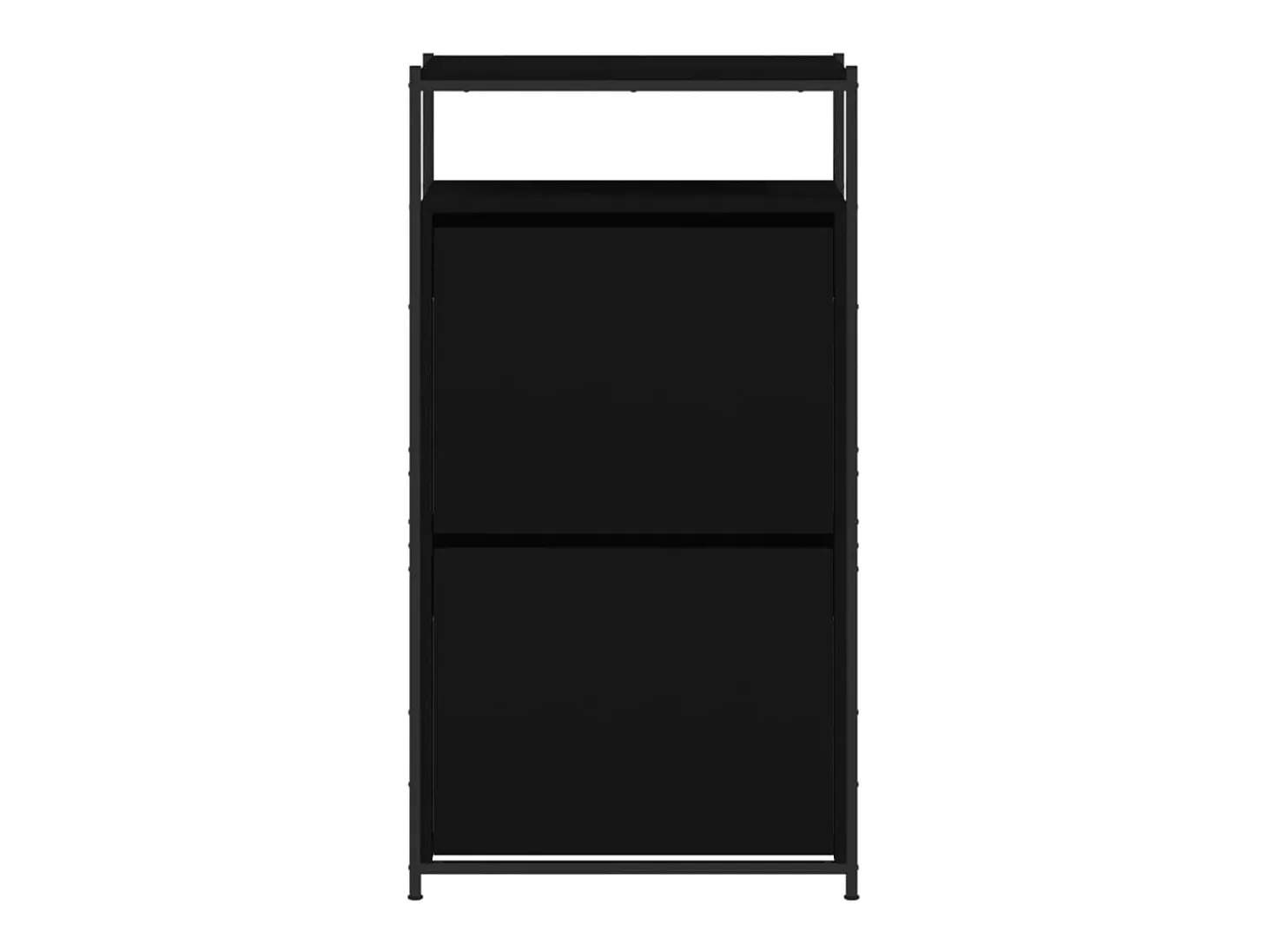 Zapatero negro 60x34x112 cm madera contrachapada