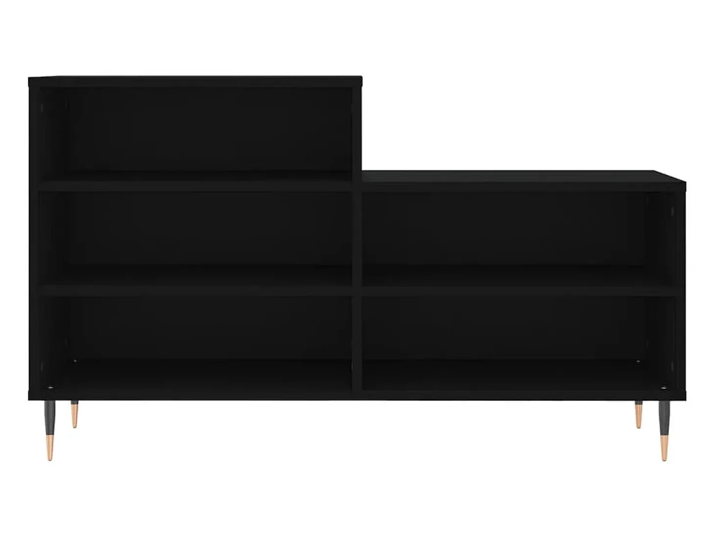 Zapatero negro 102x36x60 cm Madera contrachapada