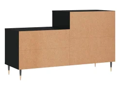 Zapatero negro 102x36x60 cm Madera contrachapada