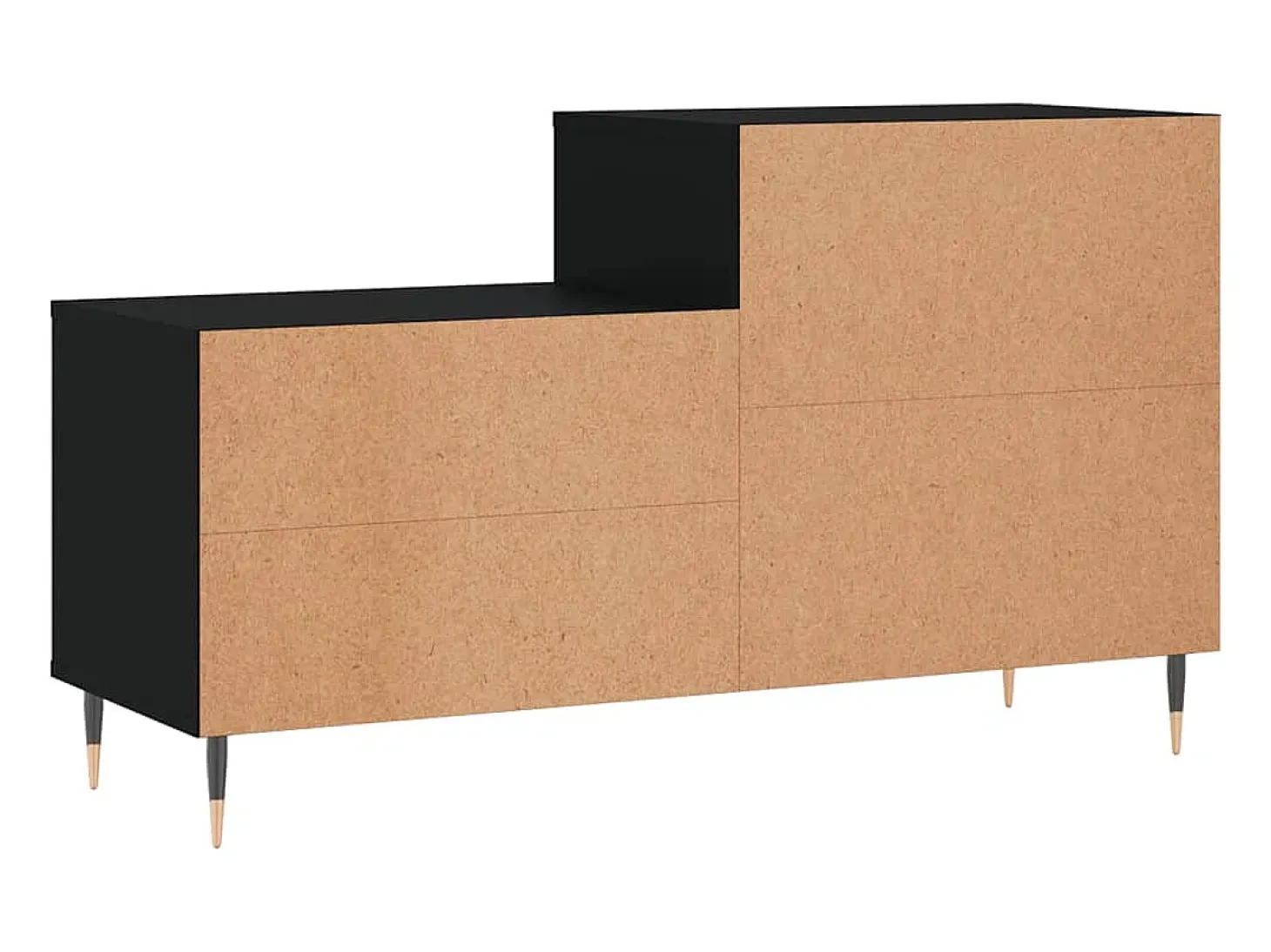 Zapatero negro 102x36x60 cm Madera contrachapada