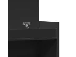 Zapatero negro 100,5x28x100 cm madera contrachapada