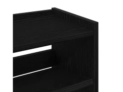 Zapatero negro 60x25x81 cm madera contrachapada