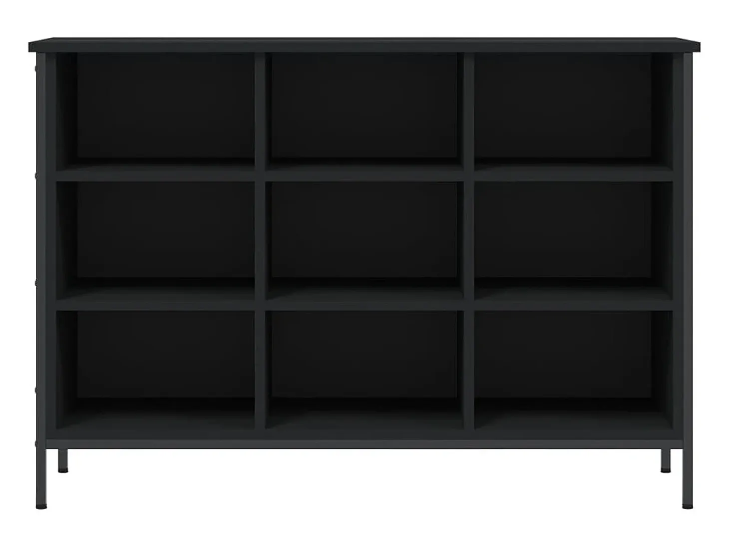 Zapatero negro 100x35x70 cm madera contrachapada