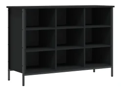 Zapatero negro 100x35x70 cm madera contrachapada