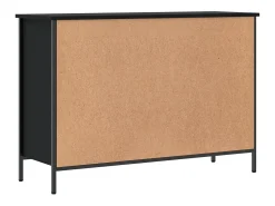 Zapatero negro 100x35x70 cm madera contrachapada