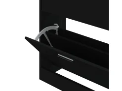 Zapatero negro 63x24x81 cm Madera contrachapada
