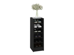 Zapatero negro 31,5x35x90 cm Madera contrachapada