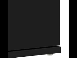 Zapatero negro 80x39x180 cm Madera contrachapada