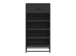 Zapatero negro 48x38x97,5 cm madera de ingeniería