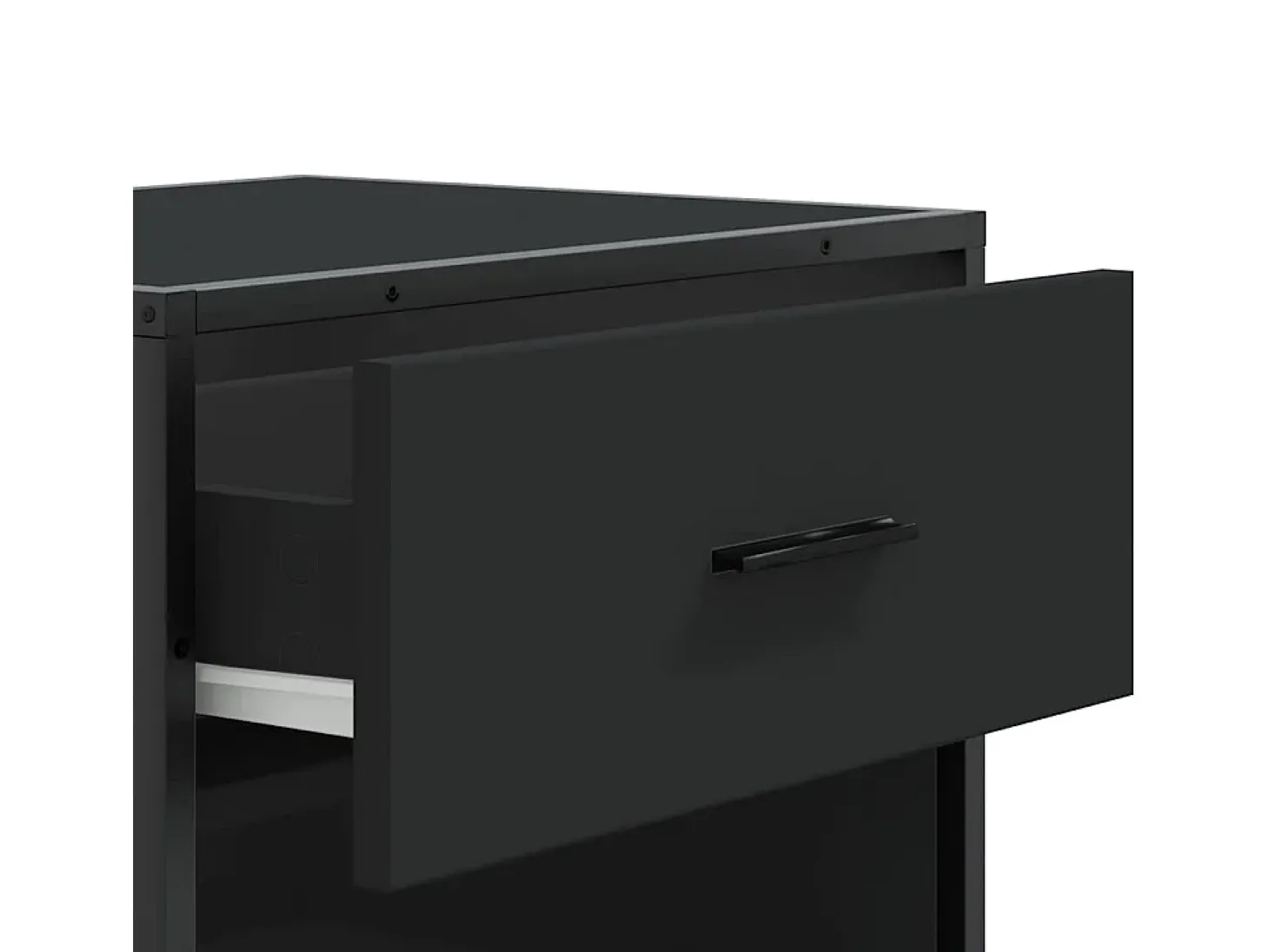 Zapatero negro 48x38x97,5 cm madera de ingeniería