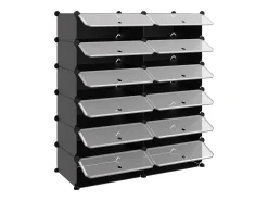 Zapatero negro 94,5x36,5x106 cm PP