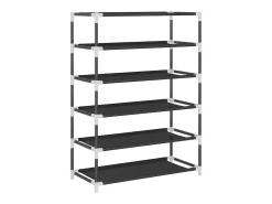 Zapatero negro 60x28x90 cm Tela