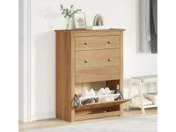 Zapatero Panamá 80x35x105 cm madera maciza de pino