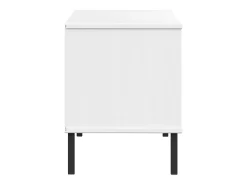 Zapatero patas metal Blanco 106x35x45cm Madera OSLO